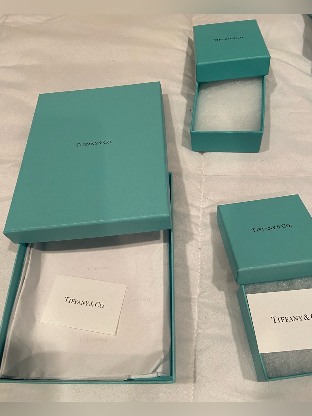 Tiffany & Co. Robin's Egg Blue Jewelry Box Collection-6 boxes ( 2 w/ velvet box) - Picture 8 of 13